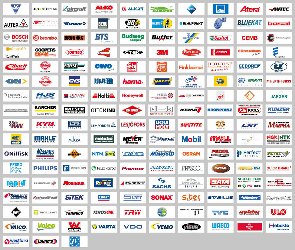Passenger car parts brands